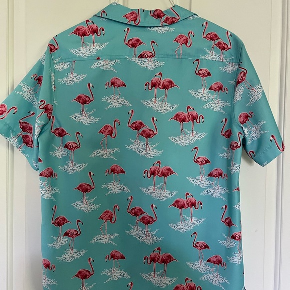 Caribbean Swimwear Flamingo Hawaiian Shirt - Picture 2 of 6